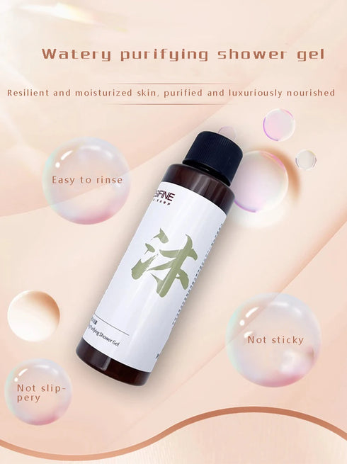 Luxurious Moisturizing Shower Gel: Hydrates, Locks in Water, Easy Rinse - Non-Slip, Non-Sticky