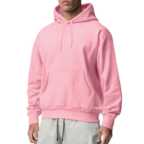 Men's Casual Hooded Sweatshirt – Full Sleeve, Solid Polyester, Comfortable and Fashionable Style