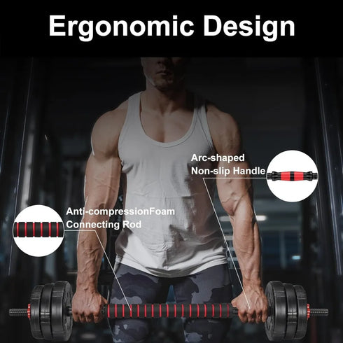 Adjustable Dumbbell Set - 22/44/66/88lbs 4-in-1 Free Weights for Home Gym