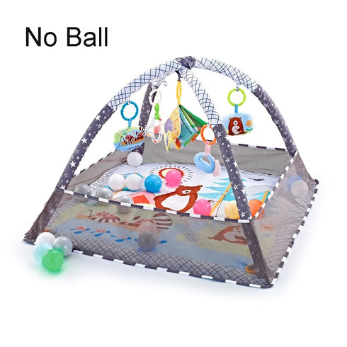 Soft Baby Play Gym with Interactive Hanging Toys – 80x80x50CM