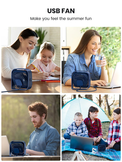 TOPK Mini 360°Rotatable-Portable Cooling Fan
