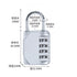 4 Dial Digit Combination Lock Metal Code Lock Password Lock Waterproof Rust-proof Luggage Padlock Travel Accessories