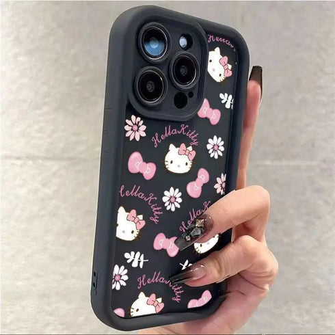 Sanrio Hello Kitty Phone Case | Soft Silicone Y2K Cover for iPhone 16, 15, 14 Pro Max, and More
