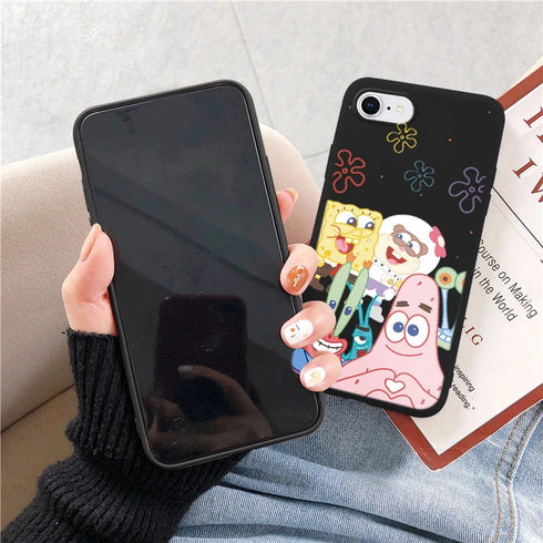 SpongeBob & Patrick Star Phone Case for iPhone SE, 8, 7, 6 - Soft Silicone TPU Cover