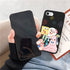 Funny Cartoon Phone Case for iPhone SE, 8, 7, 6 Series - Silicone TPU Phone Cover