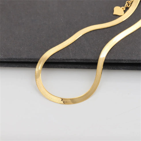 18K Yellow Gold Chain Bracelet for Women – Classic Round Bead Design, 6.5-7.5 Inches