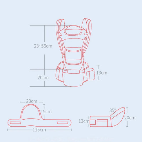 Multi-Functional Ergonomic Baby Carrier – 9-in-1 Design for Newborns to Toddlers