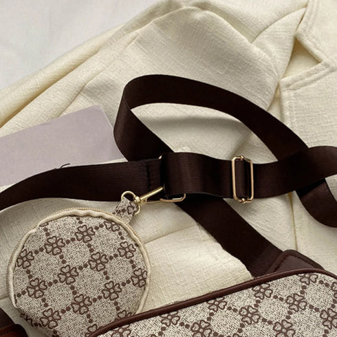 Vintage Plaid PU Leather Tote Bag for Women – Fashion Shoulder & Crossbody Handbag