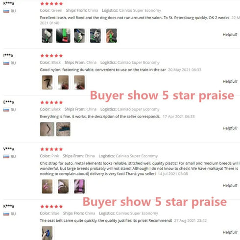 Adjustable Cat & Dog Car Seat Belt – Travel Clip for Small to Medium Pets – Lead Accessories