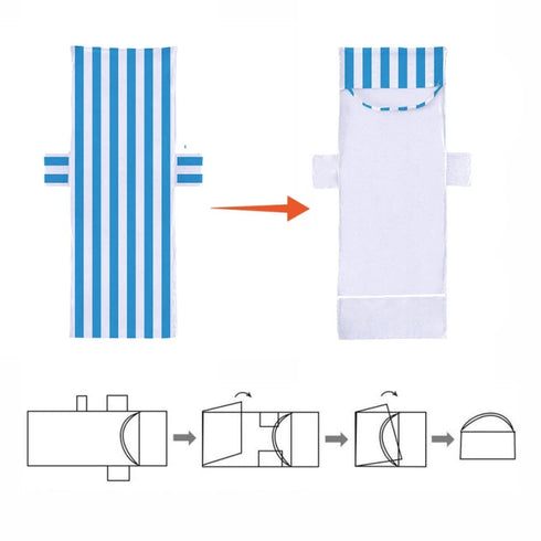 Fashion Beach Chair Towel Cover Towel Chair Cover Sunbathing Patio Chaise Pool