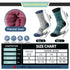 5 Pairs Merino Wool Hiking Socks - Long Outdoor Winter Stockings for Men & Women, Warm Cushioned Boot Socks