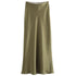 Women's Satin Ankle-Length Skirt - Elegant Casual Straight Silhouette Long Skirt for All Seasons (2025 Edition)