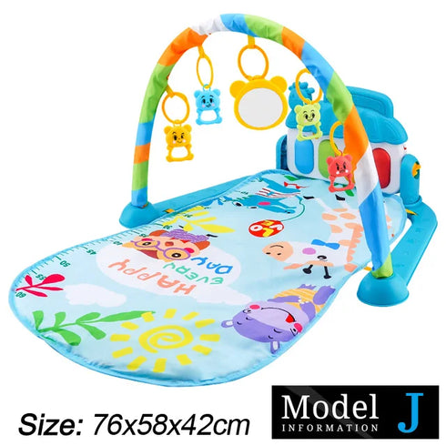 Kick and Play Piano Tummy Time Mat – Multi-Stage Baby Gym with Music & Lights