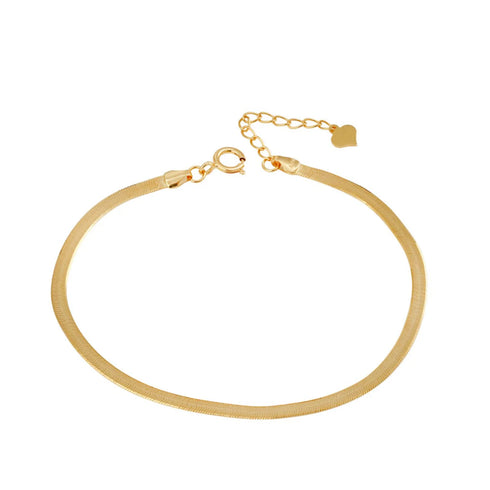 18K Yellow Gold Chain Bracelet for Women – Classic Round Bead Design, 6.5-7.5 Inches