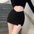 Women’s High Waist Split Mini Skirt - Sexy Club Streetwear A-Line Skirt for Summer Parties and Korean Fashion