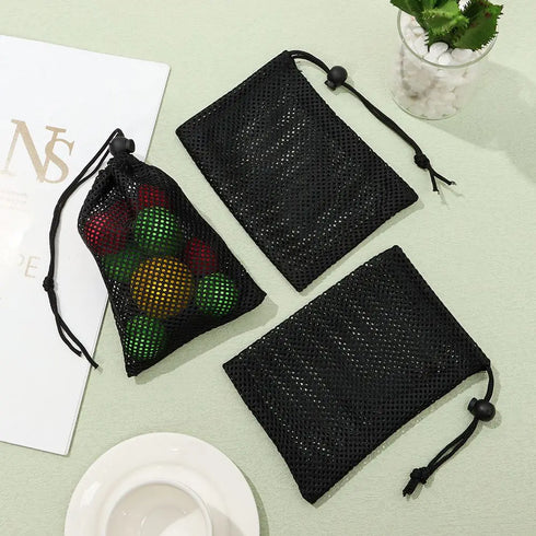 1PC Durable Nylon Mesh Drawstring Storage Pouch Bag Multi Purpose Home Travel Outdoor Activity Pouch Laundry Bag Stuff Sack