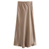 Women's Satin Ankle-Length Skirt - Elegant Casual Straight Silhouette Long Skirt for All Seasons (2025 Edition)