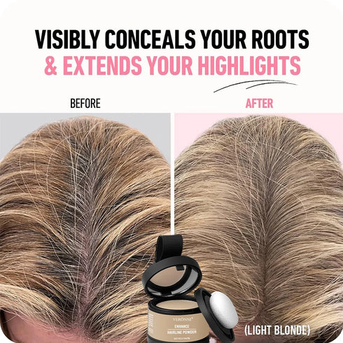 Instant Black Root Touch-Up and Natural Hairline Shadow Filler – Waterproof, Long-Lasting, Easy-to-Apply Powder Formula for Hair Coverage and Density Enhancement – 1 Full-Size Unit