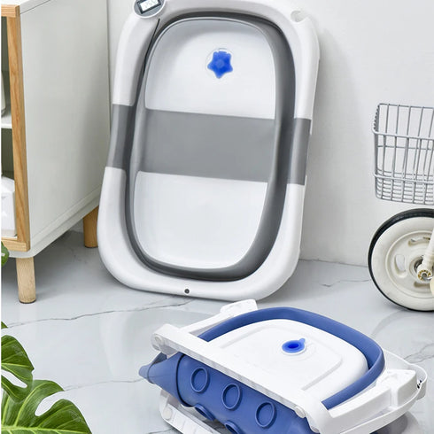 Thermosensitive Antibacterial Folding Baby Bathtub – Portable & Multi-Functional