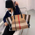 Fashion Striped Women's Handbag - Large Capacity Shoulder Bag