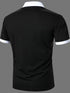 Men's New Contrast Polo Shirt-Casual Short Sleeve Tops