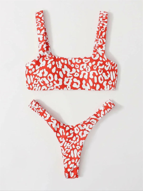 Leopard Micro Bikini | Push-Up Thong Swimwear