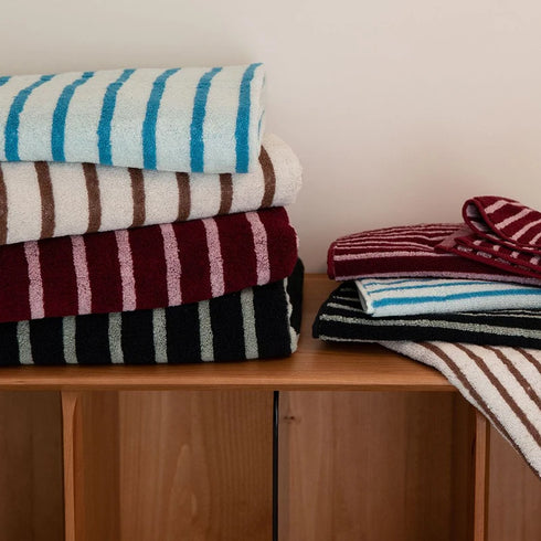 Retro Striped Pure Cotton Beach Bath Towel Absorbent Bathroom Towel Home Hotel Outdoor Comfortable Towels Hand Towel Ladies