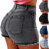 High Waist Women Denim Shorts-Plus Size Summer Shorts