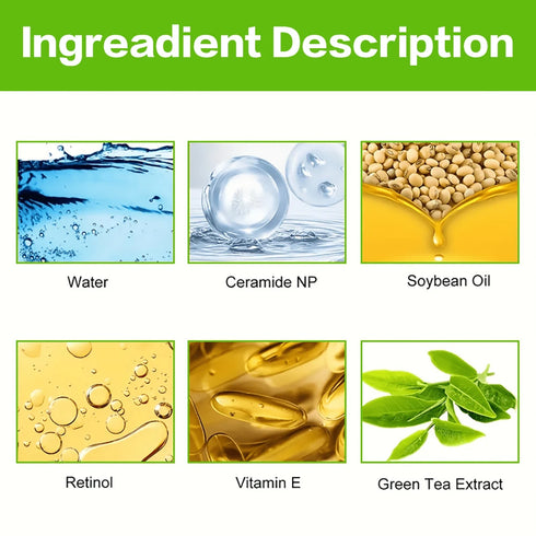 Retinol Face Serum – 30ml/50ml Anti-Aging, Pore Minimizing, Whitening and Moisturizing Serum with Hyaluronic and Lactic Acid for Skin Elasticity and Spot Correction