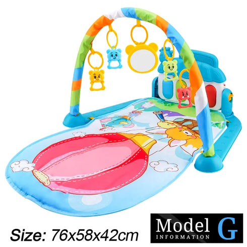 Kick and Play Piano Tummy Time Mat – Multi-Stage Baby Gym with Music & Lights