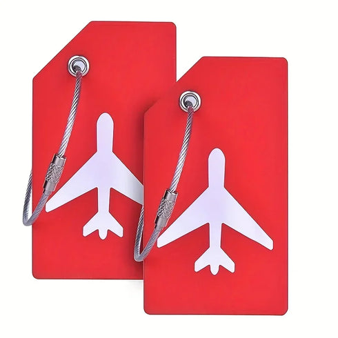 2pcs Name ID Card Silicone Travel Luggage Tag Suitcase Travel Accessories Quickly Discover Luggage Tag Name Baggage Information