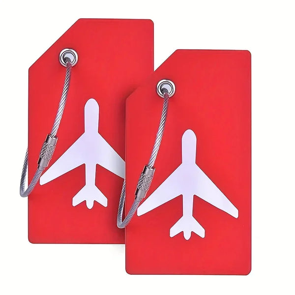 2pcs Name ID Card Silicone Travel Luggage Tag Suitcase Travel Accessories Quickly Discover Luggage Tag Name Baggage Information
