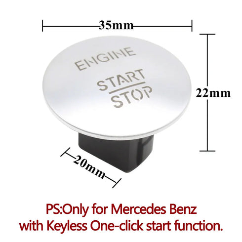 Car Keyless Push Button Engine - Ignition Switch for Mercedes (C W204, GLK X204, W176, W205, W212)