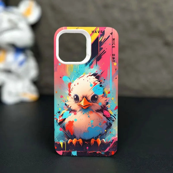 Max Protective Sleeve Fashion Graffiti- Cartoon Animal Pattern Matte iPhone Case