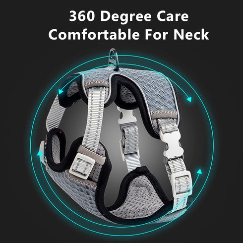 ATUBAN Adjustable Cat Harness and Leash Set – Reflective and Comfortable Fit for Cats