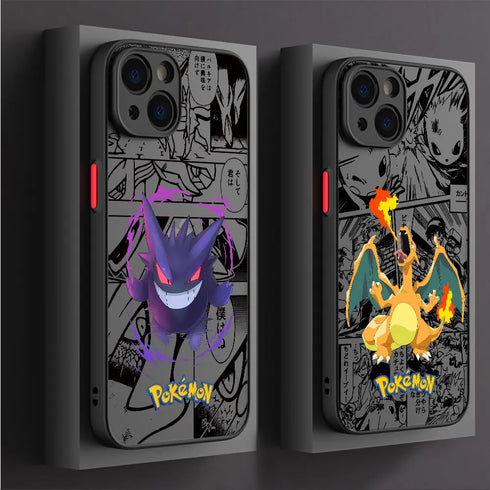 Pokemon Pikachu Gengar Phone Case for Apple iPhone 14 Pro Max 13 12 Mini XR XS X 8 Plus 15 Pro 11 Pro 7 6S SE Cover Print Soft
