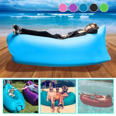 Outdoors Camping Inflatable Sofa-Ultralight Portable Air Bags-Beach Folding Lounger Chair