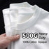 GSM 500g Heavy Duty Cotton T Shirt-Half Sleeve Tees