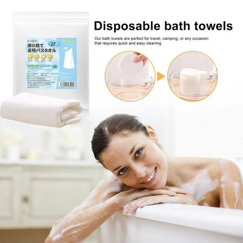 Large Compressed Bath Towel Tablets Rinse Free Bathing Wipes Compressed soft Bath Towels Thickened water uptake Shower Wipes