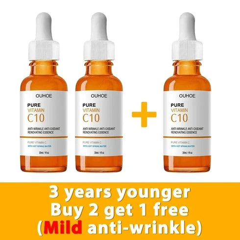 Vitamin C Serum 10ml – Dark Spot Corrector, Anti-Aging Brightening Gel Essence for Smooth and Even Skin Tone