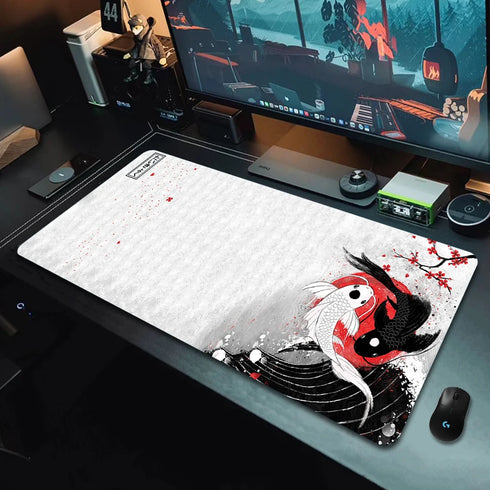 Large Gaming Mouse Pad-Koi Taichi Desk Mats