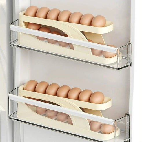 New Rotating 30-Grids Egg Storage Box – 3-Tier Space-Saving Organizer