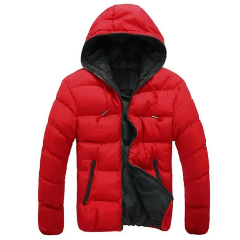Men’s Winter Hooded Cotton Coat | Trendy Korean-Style Youth Jacket for Warmth and Comfort