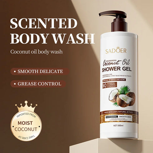 Coconut Shower Gel: Moisturizing, Fragrant, Whitening Body Care