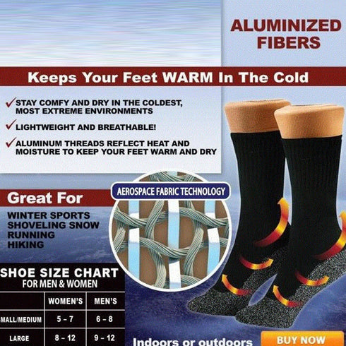 Self-Heating Thermal Socks - Acetate Fiber Breathable Compression Stockings for Women, Warm Winter Ski & Outdoor Socks