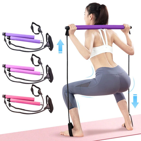 Multi-Functional Pilates Bar Kit – Full-Body Strength Training & Flexibility Workout Equipment