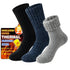 3 Pairs Merino Wool Winter Socks for Men & Women - Cashmere Blend Thick Knit Boot Socks, Warm & Cold-Resistant, Unisex Stockings