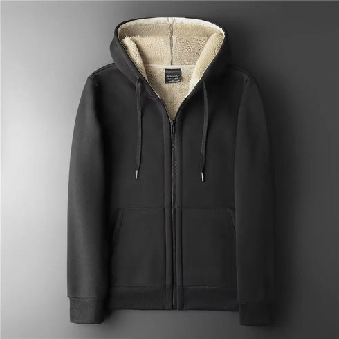 Men's Winter Thickened Fleece-Lined Cotton Coat | Hooded Plus-Size Warm Parka Jacket