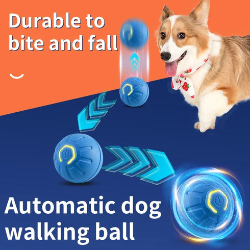 Interactive Pet Toy Ball - USB Rechargeable Automatic Bouncing Ball for Dogs and Cats