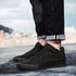 Black Casual Sneakers for Men-3cm Height Increasing Canvas